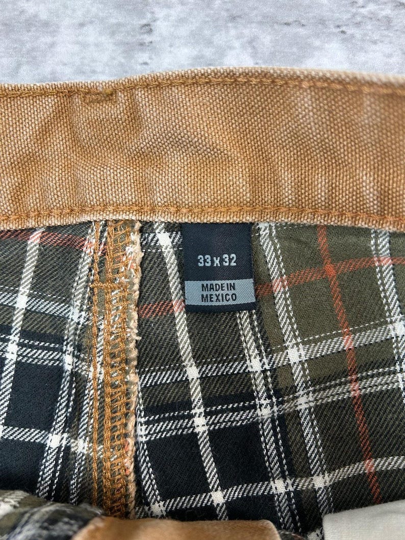 Vintage Carhartt Canvas Workwear Carpenter Pants Size 31 Beige image 3