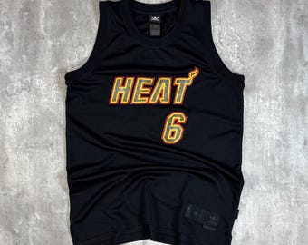 Maglia da basket vintage Lebron James #6 Miami Heat NBA Adidas