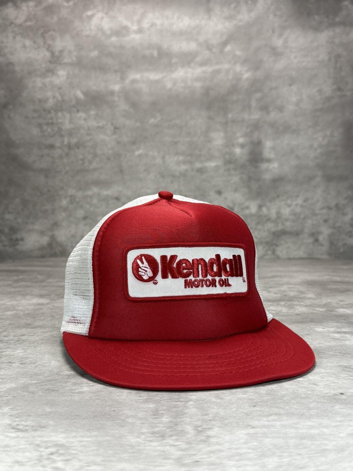 Vintage 1980s Kendall Motor Oil Embroidered Patch Trucker Snapback