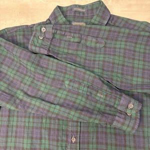 Vintage Pendleton Single Pocket Karierter Druck Lange Ärmel Button Up Shirt Gr. XL Bild 7