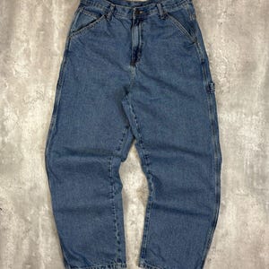 Vintage Rugged Wear Medium Wash Work Wear Carpenter Pants Size 33 Blue