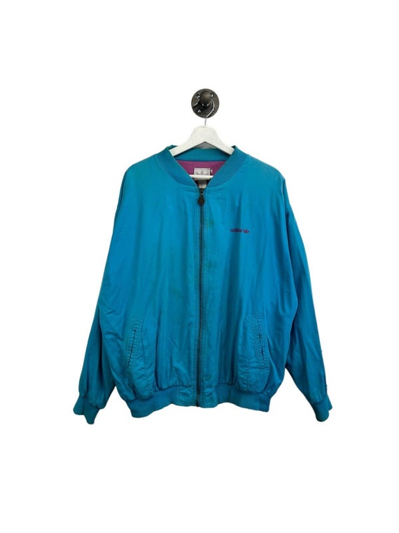 Blue adidas bomber jacket hotsell
