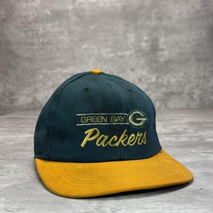 Vintage 90s Green Bay Packers NFL Embroidered Spellout Snapback Hat OSFA
