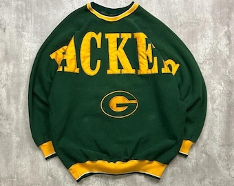 Vintage 90s Green Bay Packers NFL Embroidered Arm To Arm Sweatshirt Size XL