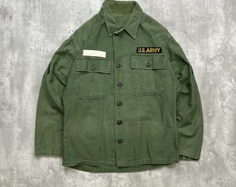 Vintage U.S. Army OG 107 Shirt 1960s | Type 3 Military Fatigue
