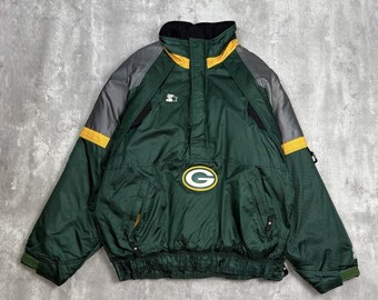Vintage 90s Green Bay Packers NFL Starter Nylon Windbreaker Jacket