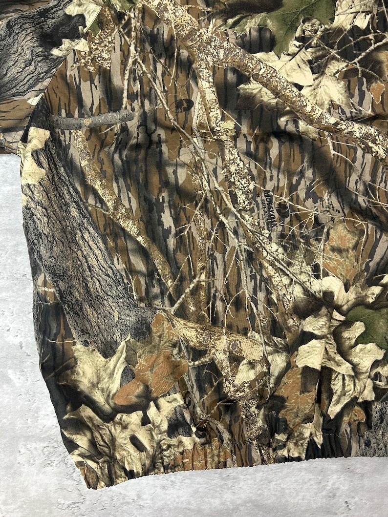 Vintage 80-/90-tals Mossy Oak Tree Camo jaktvindjacka storlek Medium bild 10