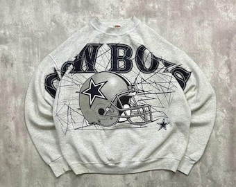 Vintage 90s Dallas Cowboys NFL Arm To Arm Spellout Graphic Sweatshirt Size XL