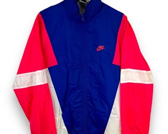 Vintage 80s/90s Nike Embroidered Logo Swoosh Spell Out Jacket Size Medium