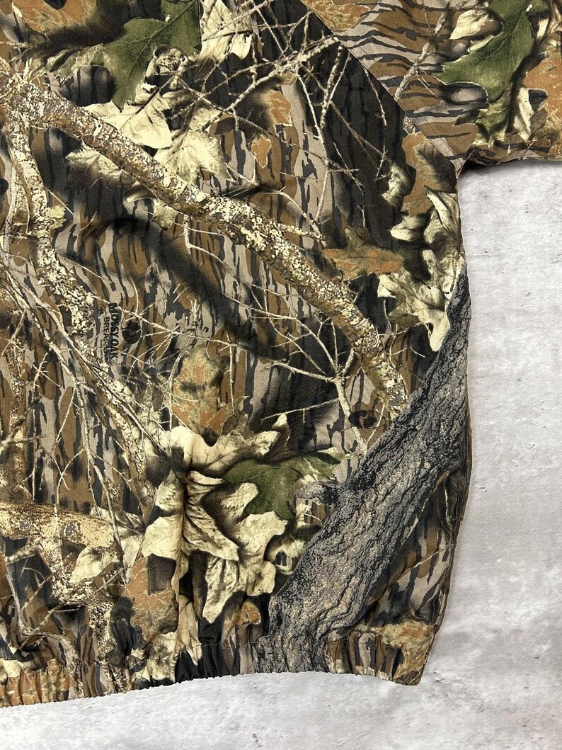 Vintage 80-/90-tals Mossy Oak Tree Camo jaktvindjacka storlek Medium bild 9