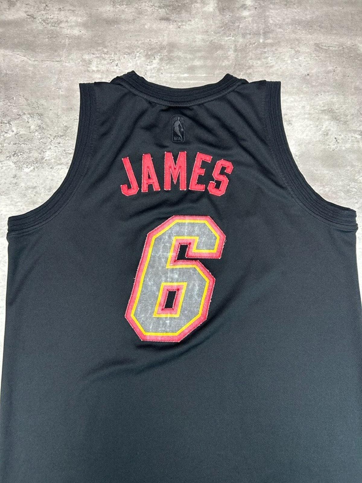 adidas MIAMI HEAT ユニフォーム JAMES 6 Adidas Miami Heat Lebron James #6 NBA Black Red Basketball