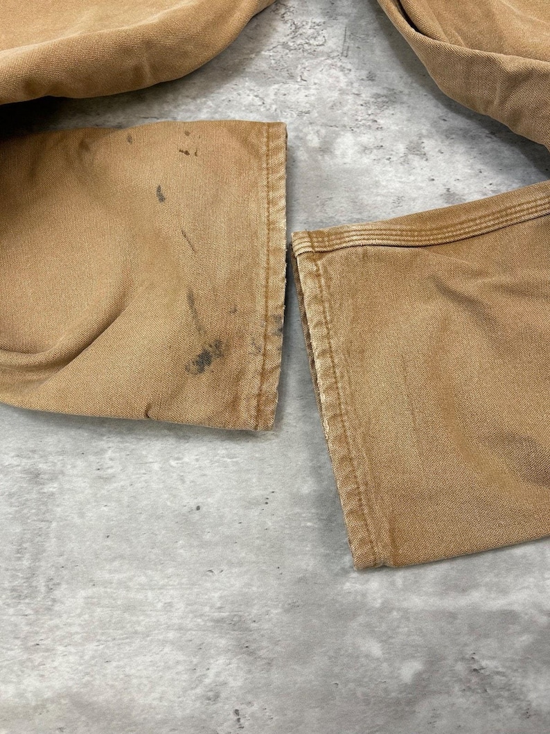 Vintage Carhartt Canvas Workwear Carpenter Pants Size 31 Beige image 9