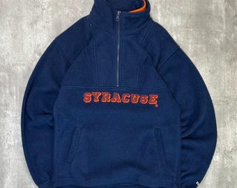 Vintage Syracuse Orangemen NCAA Embroidered Spellout Sweatshirt Size YOUTH Large