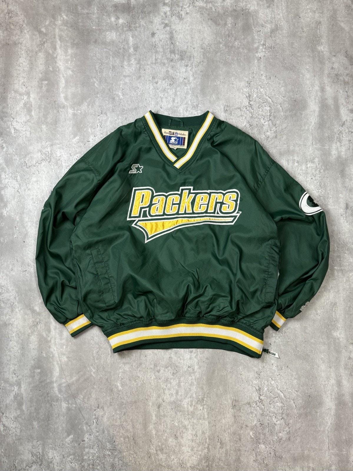 Vintage 90s Green Bay Packers NFL Starter Nylon Windbreaker Jacket