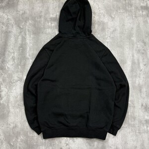 Vintage Carhartt Sleeve Spellout Workwear Hooded Sweatshirt Size Medium Black image 2