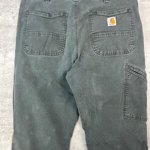 Carhartt Relaxed Fit Canvas Workwear Five Pocket Pants Size 34 Green image 7