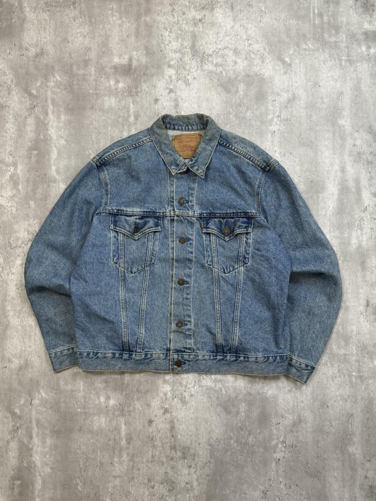 Vintage 80s Levis Orange Tab Light Wash Denim Type 3 Trucker 