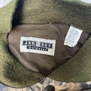 Vintage 90s Jerzees Outdoors Mossy Oak Break up Camo Hunting Jacket Size XL image 3