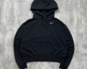 Felpa con cappuccio vintage Nike con logo Swoosh ricamato, taglia S