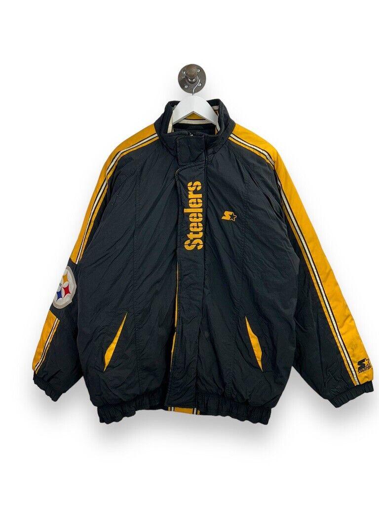 Vintage 90s Pittsburgh Steelers NFL Full Zip Insulated Starter