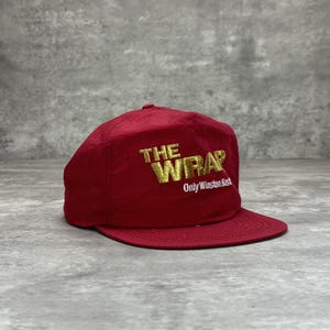 Vintage 90s Winston Cigarettes The Wrap Embroidered Spellout Snapback Hat OSFA