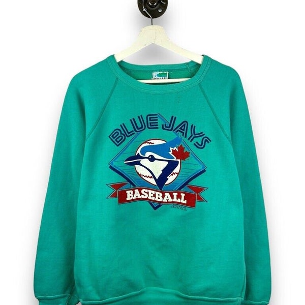 Vintage 1987 Toronto Blue Jays MLB Graphic Sweatshirt Size Large 80s Teal