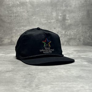 Vintage 1993 Worlds University Games Embroidered Spellout Snapback Hat OSFA