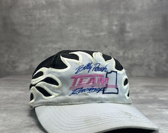 Vintage Billy Pauch Nascar Team 1 Racing haftowana czapka z daszkiem OSFA