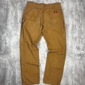 Vintage Dickies Canvas Work Wear Carpenter Pants Size 38W Beige