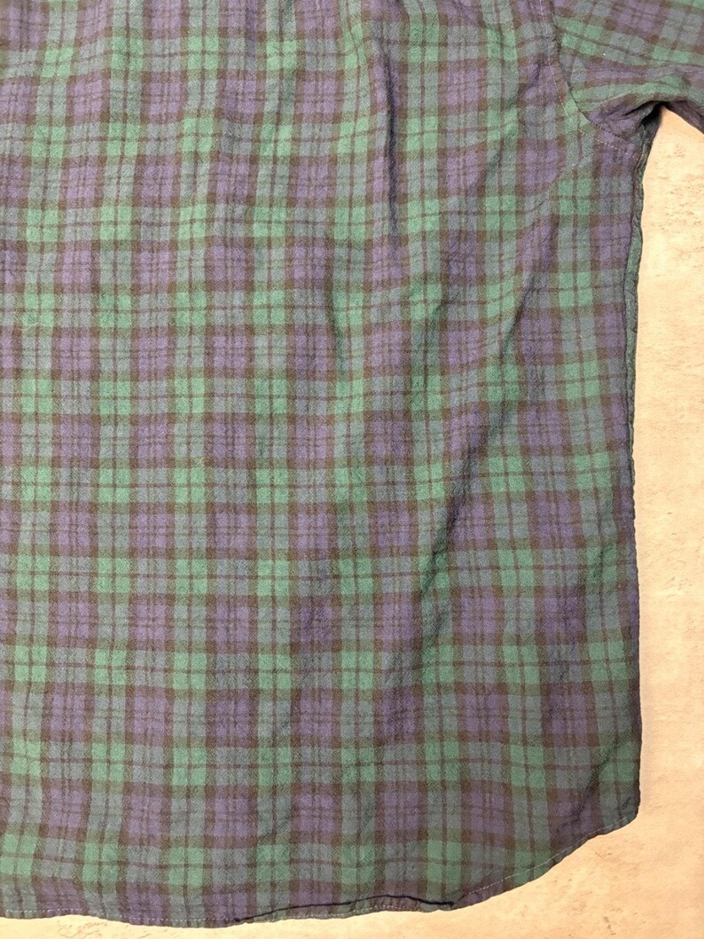 Vintage Pendleton Single Pocket Karierter Druck Lange Ärmel Button Up Shirt Gr. XL Bild 9