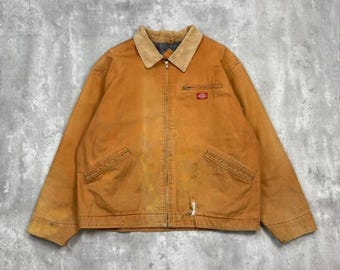 VTG 60s JC Penney Big Mac Mechanic Work Jacket Coat Sz L Red Lined