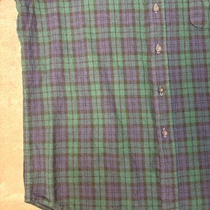 Vintage Pendleton Single Pocket Karierter Druck Lange Ärmel Button Up Shirt Gr. XL Bild 6