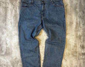 Carhartt Relaxed Fit Medium Wash Denim Workwear Pants Size 42 Blue