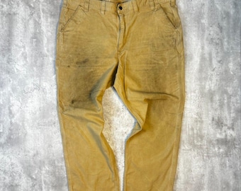 Carhartt Relaxed Fit Canvas Workwear Five Pocket Pants Size 43 Beige