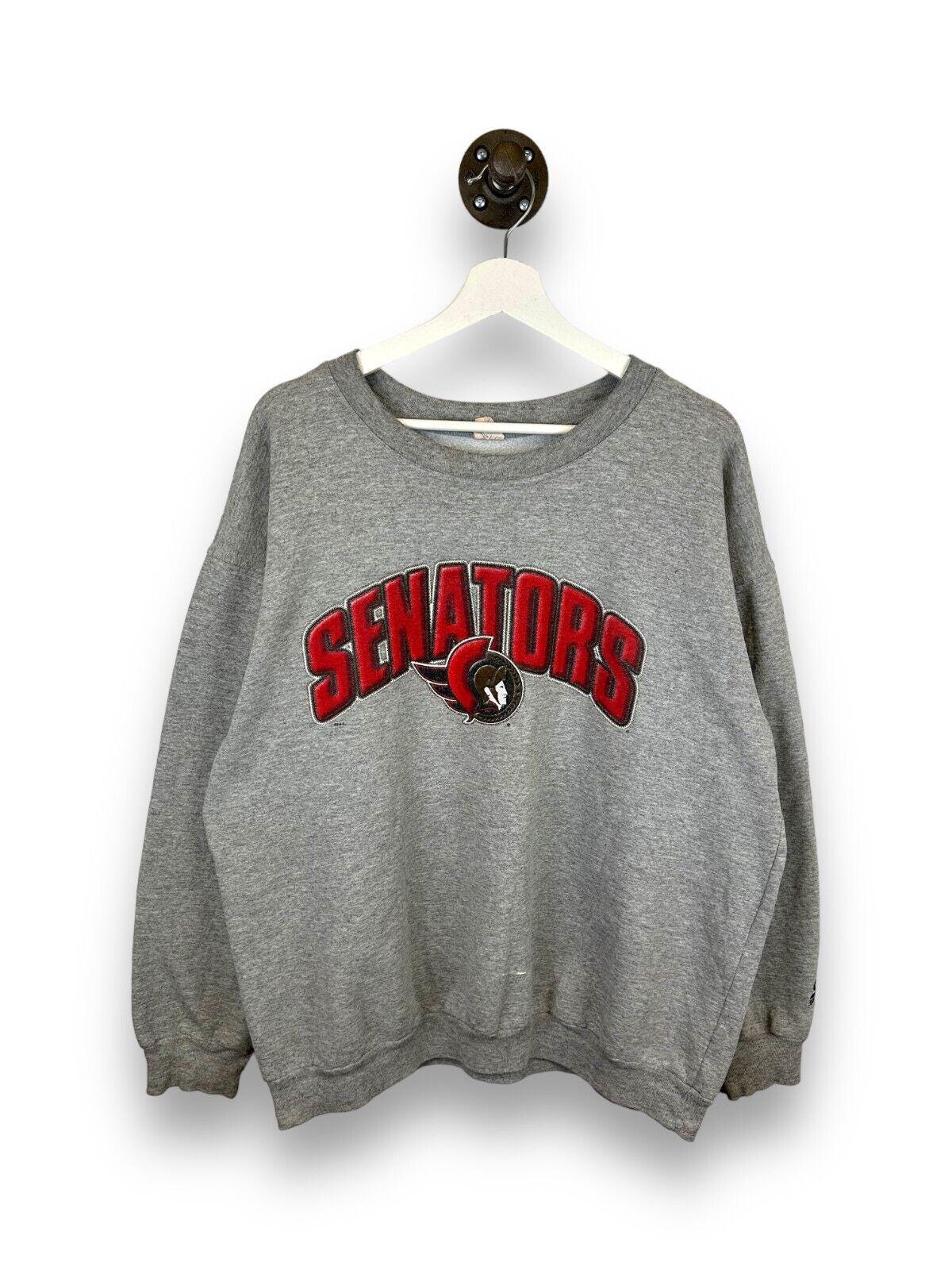 Vintage 90s Ottawa Senators NHL Spell Out Starter Sweatshirt Size Large Gray Etsy UK