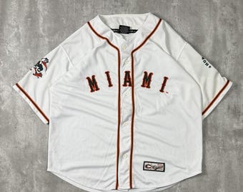 Vintage 2000s Miami Hurricanes NCAA Stitched Baseball Jersey Size 2XL
