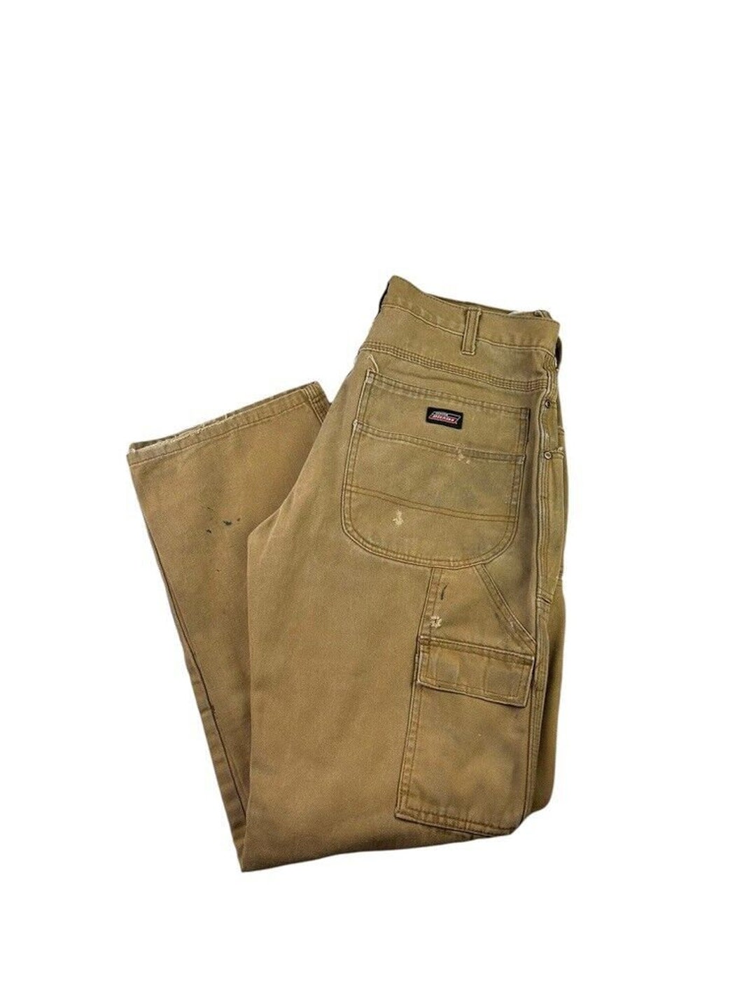 Vintage Dickies Canvas Work Wear Distressed Carpenter Pants Size 32W ...