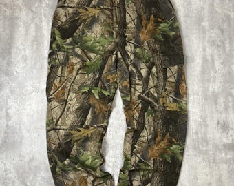 Vintage Wrangler-jeans echt boom hardhout jacht camouflage cargobroek maat 40