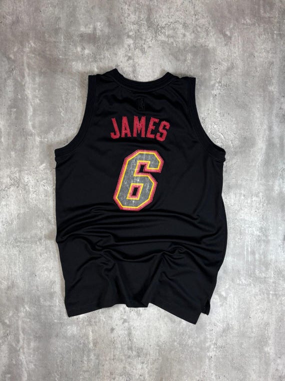 Vintage Lebron James #6 Miami Heat NBA Adidas Basketball