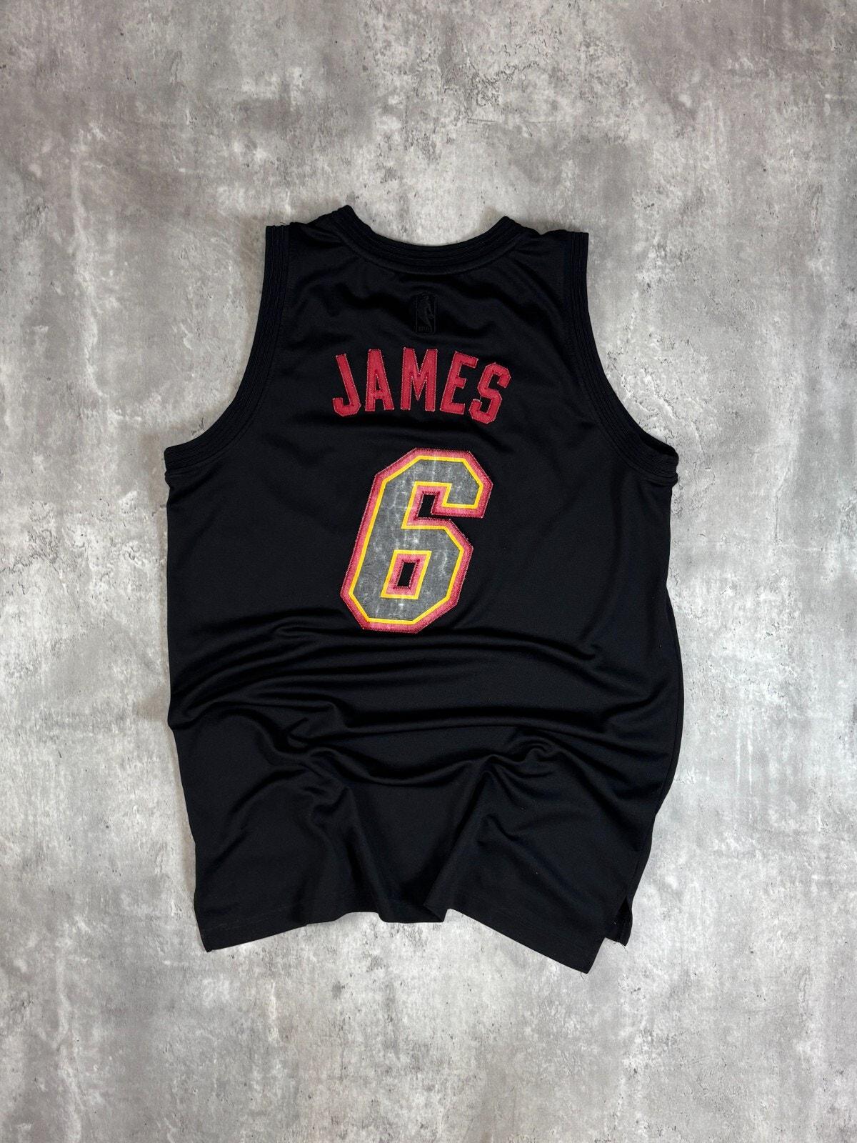 Vintage Lebron James #6 Miami Heat NBA Adidas Basketball