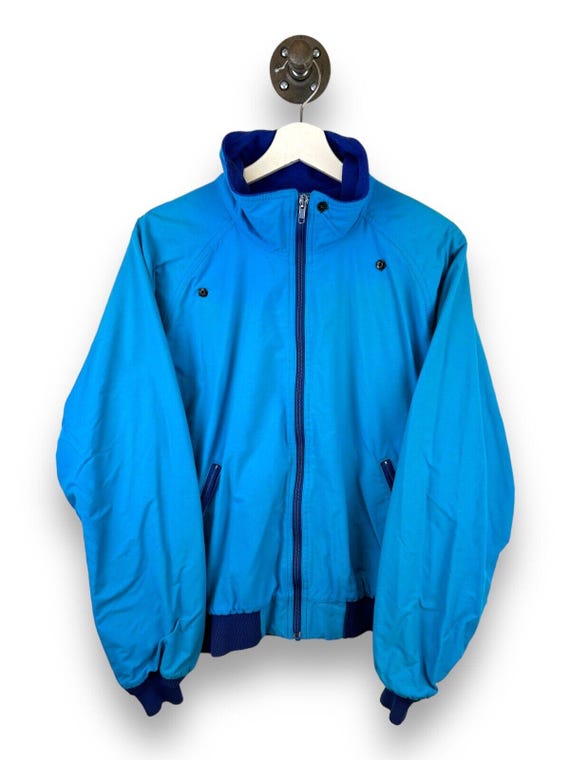 Vintage 90s L.L. Bean Fleece Lined Full Zip Nylon Jacket Size 