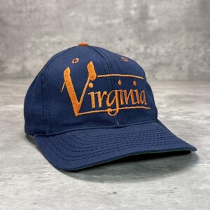 Vintage jaren 90 Virginia Cavaliers NCAA geborduurde spelout snapback hoed OSFA