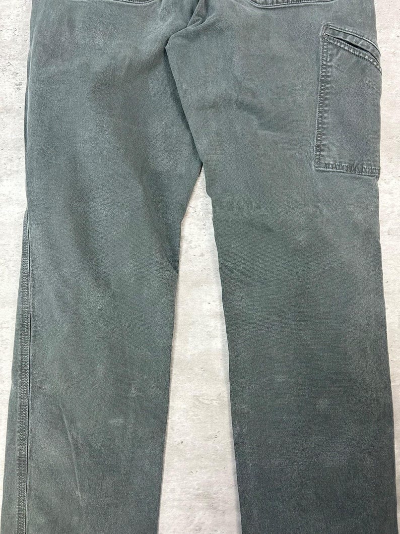 Carhartt Relaxed Fit Canvas Workwear Five Pocket Pants Size 34 Green image 8