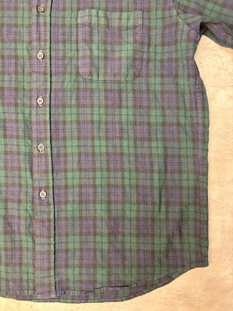 Vintage Pendleton Single Pocket Karierter Druck Lange Ärmel Button Up Shirt Gr. XL Bild 5