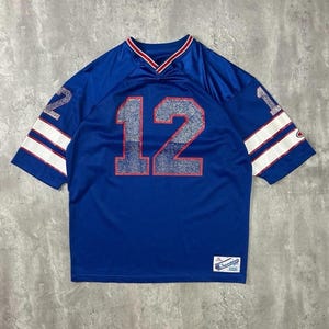 Vintage 90s Jim Kelly #12 Buffalo BIlls NFL Champion Football Jersey Size XL