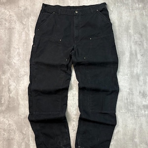 Vintage Carhartt Pants Black Double Knee - Etsy