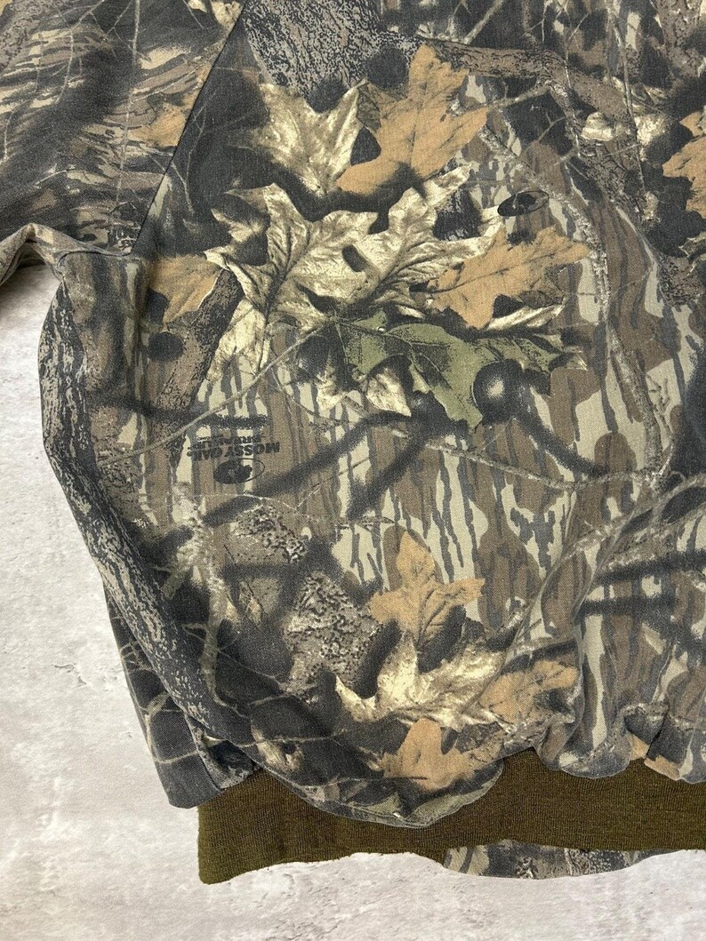 Vintage 90s Jerzees Outdoors Mossy Oak Break up Camo Hunting Jacket Size XL image 10