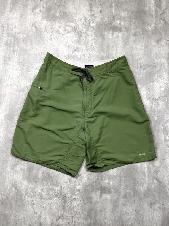 Patagonia, Vintage Patagonia Embroidered Tonal Logo Swim Shorts Size 36