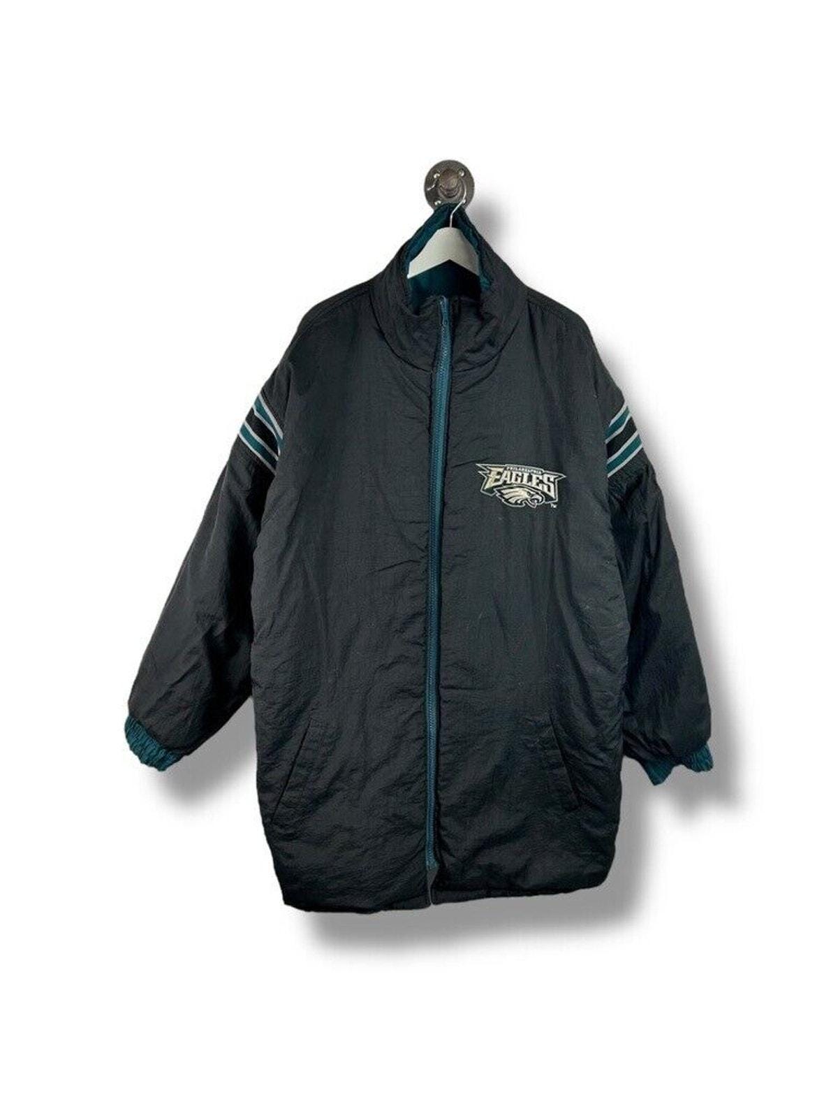 人気商品、90's、レアなプロプレイヤー、NFL、EAGLES、XLサイズ 90's Philadelphia Eagles Pro Player NFL Heavy Weight Jacket