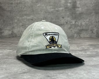 Vintage 90s Motorola Western Open Embroidered Golfing Snapback Hat